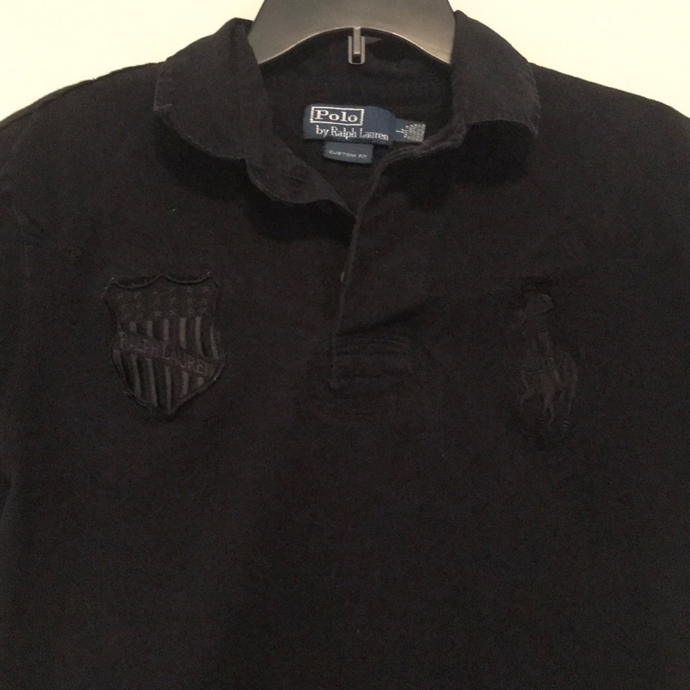 Black Short Sleeve Vintage Ralph Lauren Polo - Picture 2 of 3